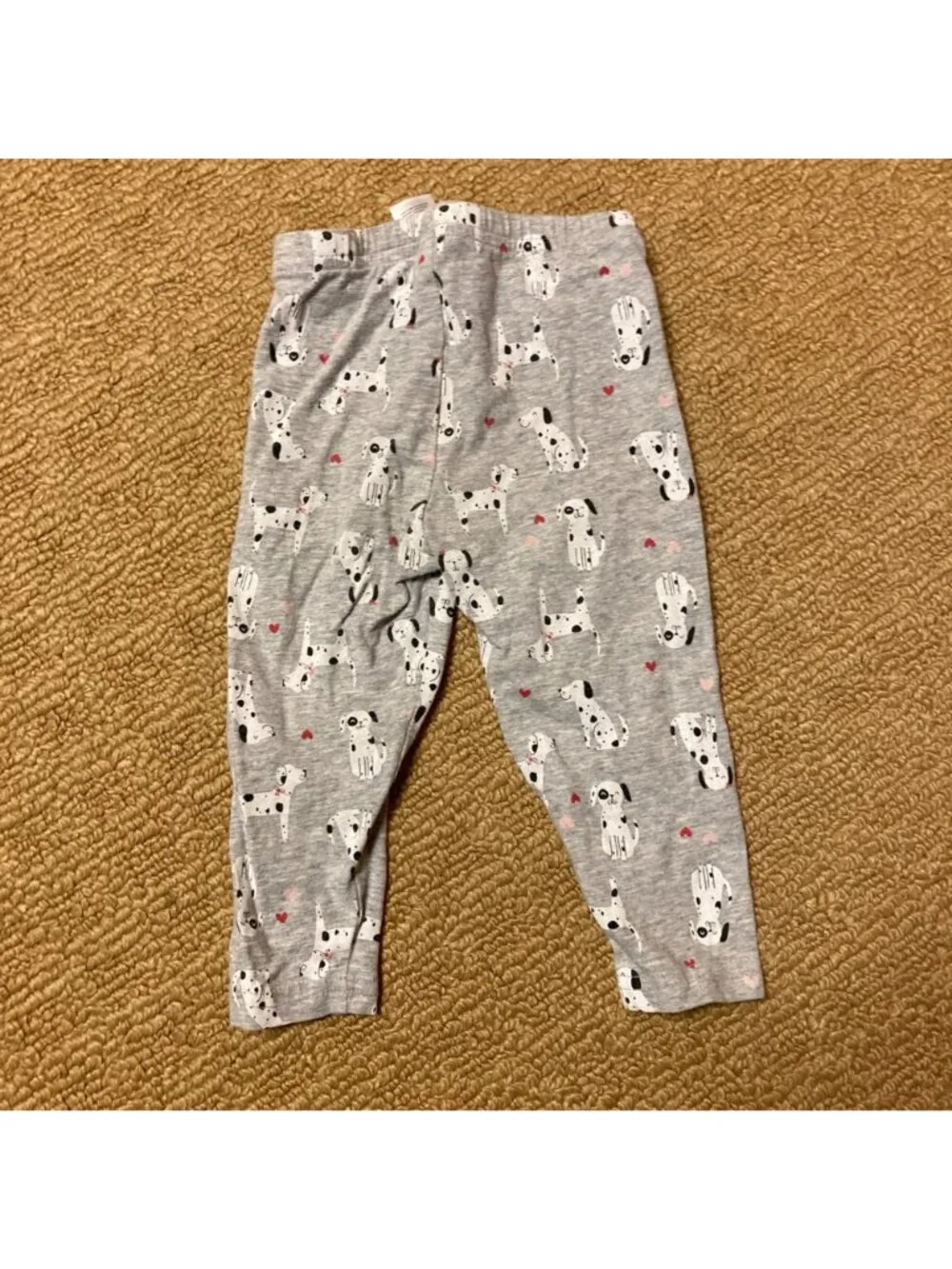 Carter's Leggings Pants Toddler 18m Dalmatians Dogs Gray White